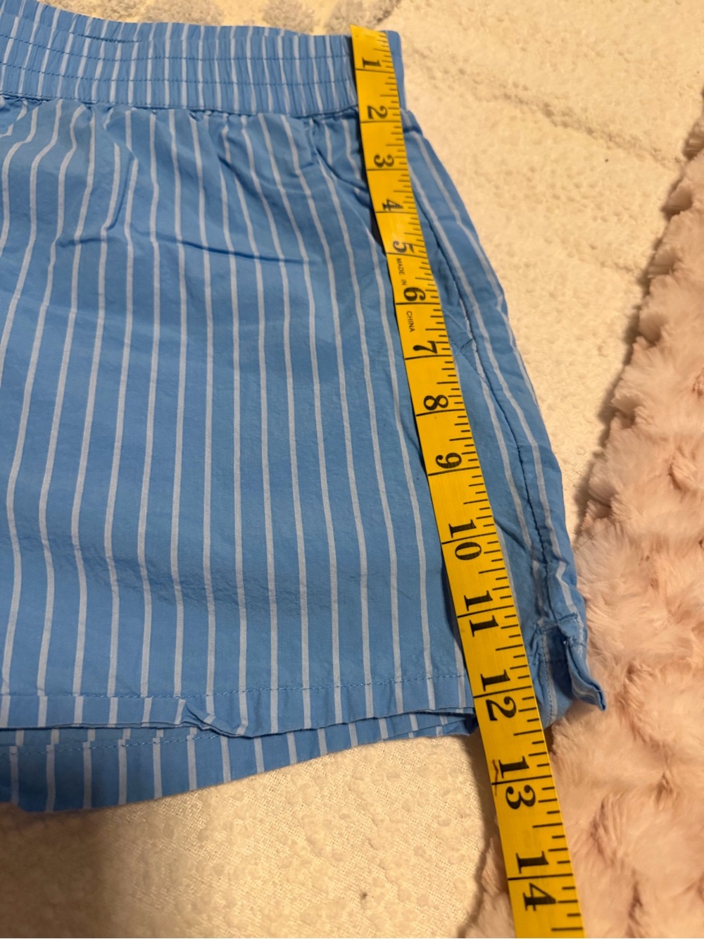 Universal Thread Light Blue Striped Lounge Short Set - Picture 12 of 12